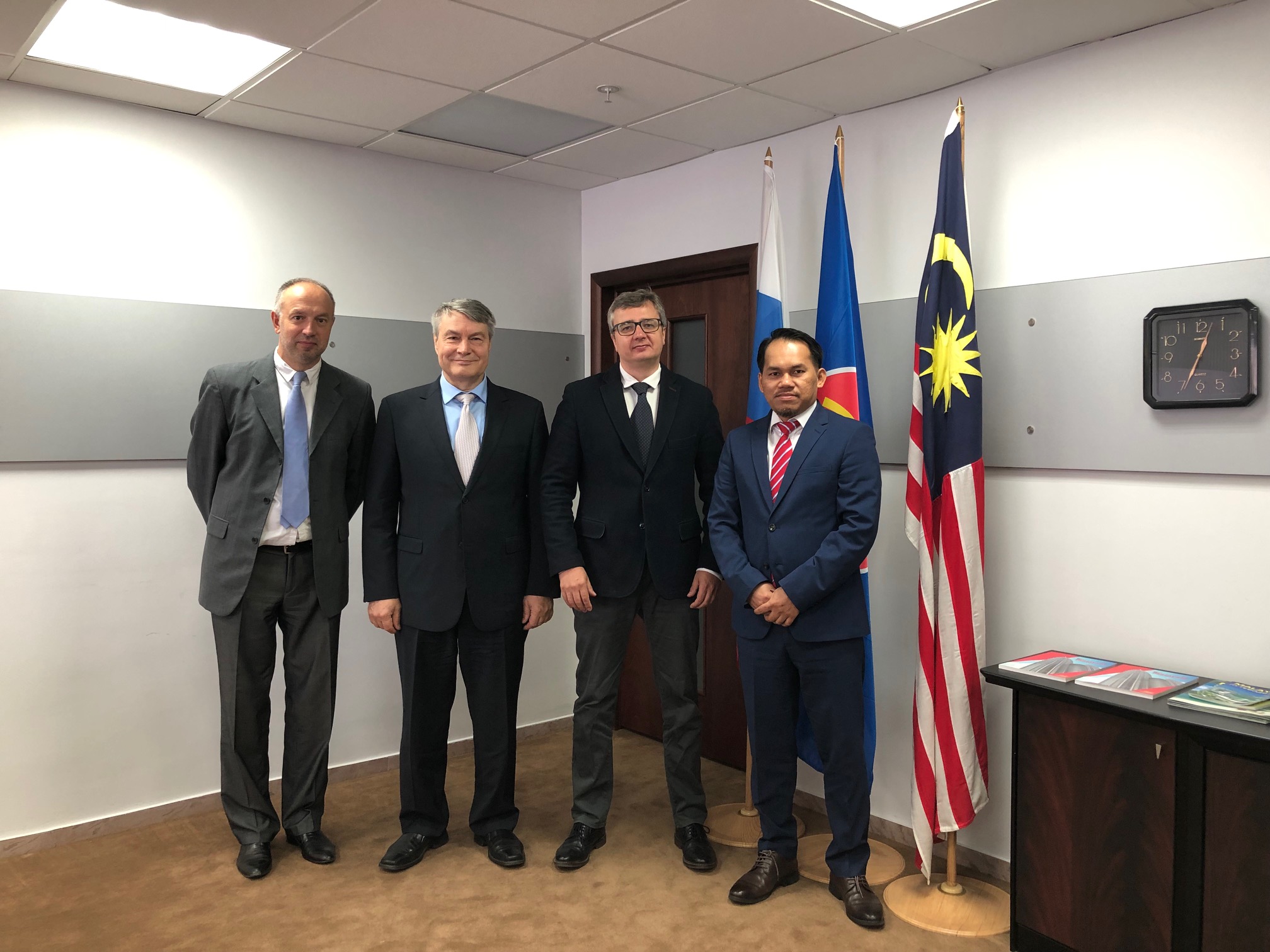 A business meeting in Embassy of Malaysia in Moscow